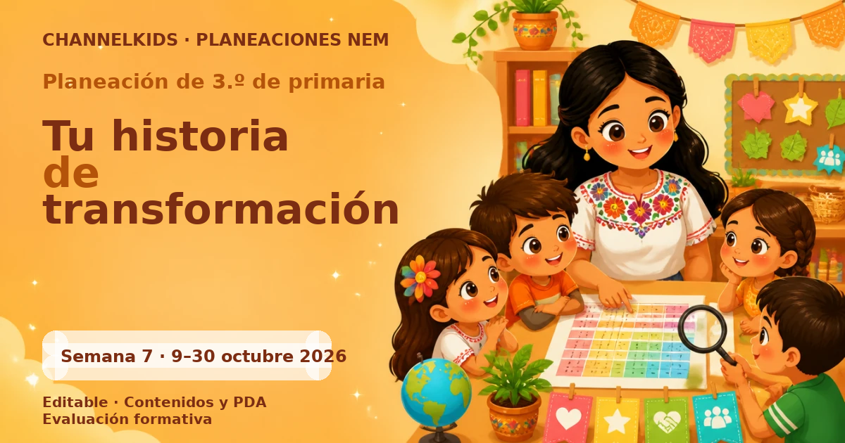 Planeación de tercer grado semana 7: Tu historia de transformación