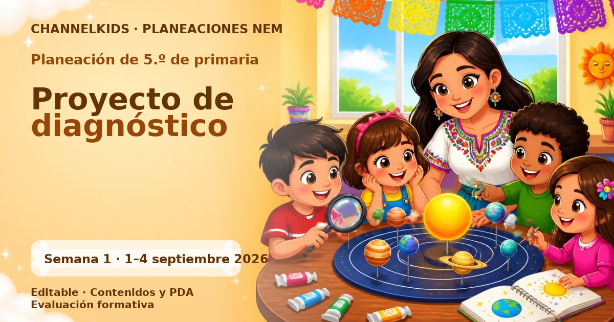 Planeación 5.º primaria semana 1 septiembre 2026 | Diagnóstico