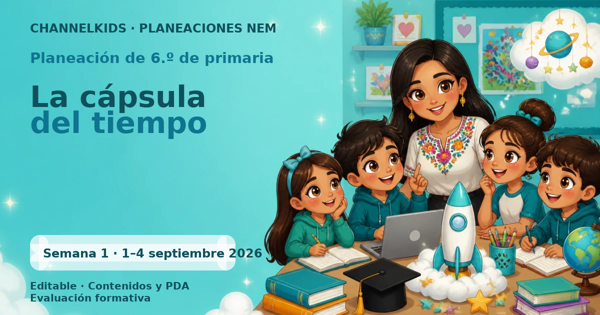 Planeación 6.º primaria semana 1 septiembre 2026 | Cápsula del tiempo