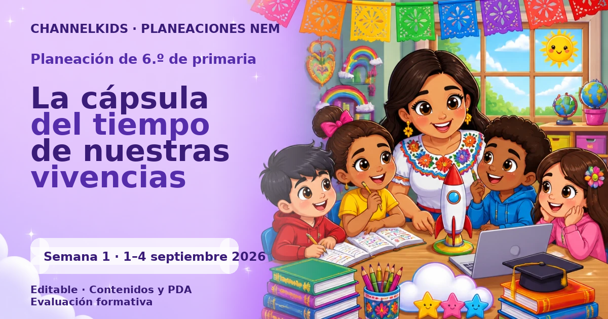 Planeación 6.º primaria semana 1 septiembre 2026 | Cápsula del tiempo