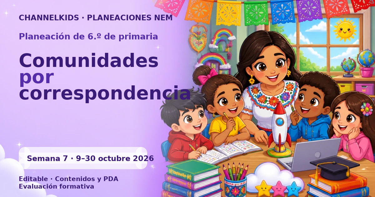 Planeación de sexto grado semana 7: Comunidades por correspondencia