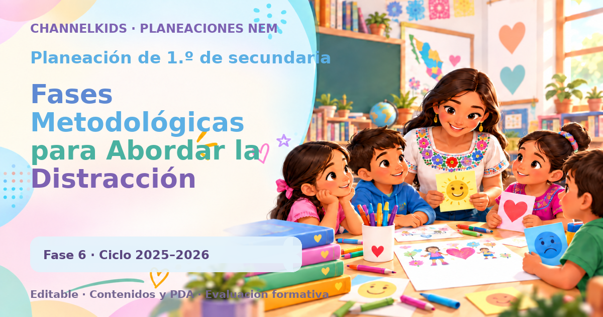 Planeación de primer grado de secundaria: Fases Metodológicas para Abordar la Distracción Académica en Estudiantes de Primer Grado de Secundaria por el Uso de Redes Sociales