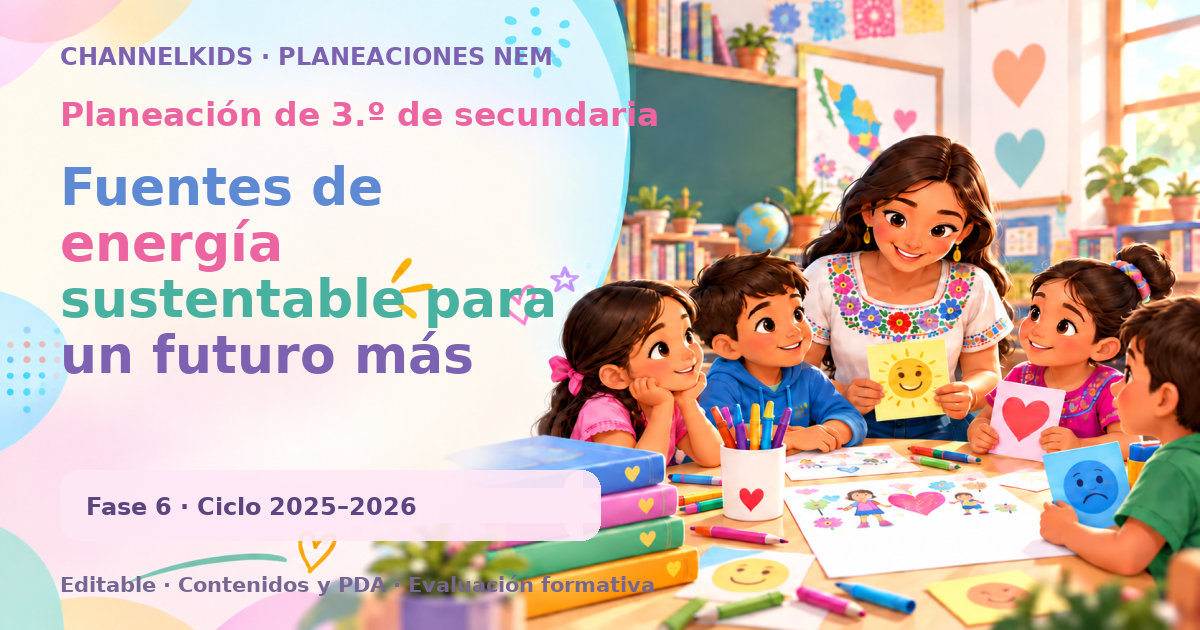 Planeación de tercer grado de secundaria: Fuentes de energía sustentable para un futuro más limpio y ecológico. Descubre las mejores opciones de energías renovables
