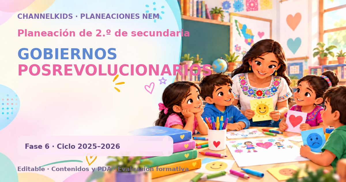 Planeación de segundo grado de secundaria: GOBIERNOS POSREVOLUCIONARIOS