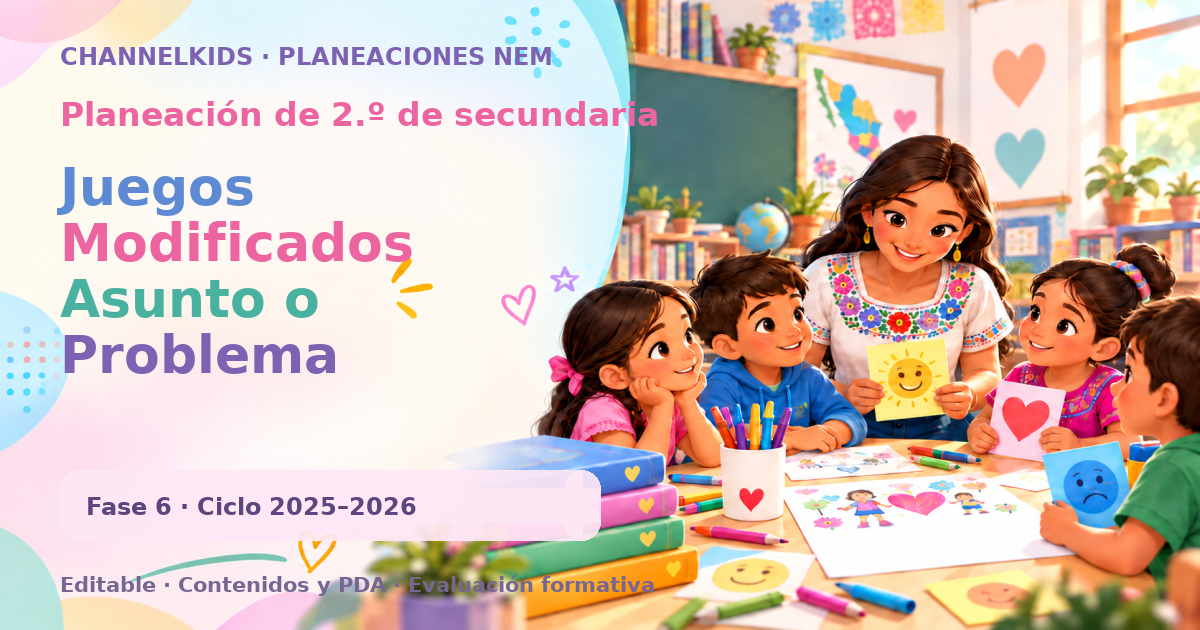 Planeación de segundo grado de secundaria: Juegos Modificados Asunto o Problema Principal a Abordar Desconocimiento relacionado a los juegos modificados para incursionar en los juegos