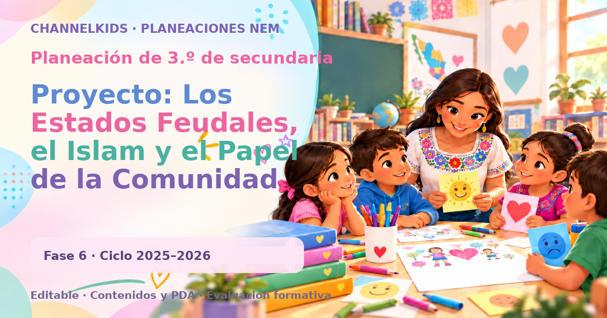Planeación de tercer grado de secundaria: Proyecto: Los Estados Feudales, el Islam y el Papel de la Comunidad en la Cultura Democrática