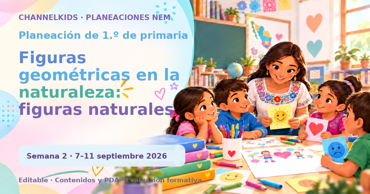 Planeación de primer grado semana 2: Figuras geométricas en la naturaleza: figuras naturales y…