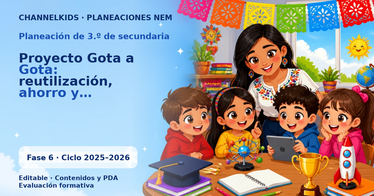 Planeación del Proyecto Gota a Gota: reutilización, ahorro y responsabilidad social para un impacto sostenible y consciente