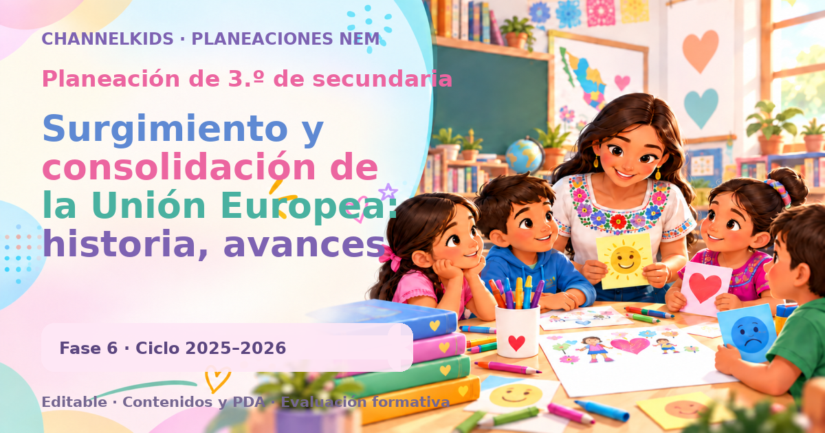 Planeación de tercer grado de secundaria: Surgimiento y consolidación de la Unión Europea: historia, avances y su impacto en el mercado global