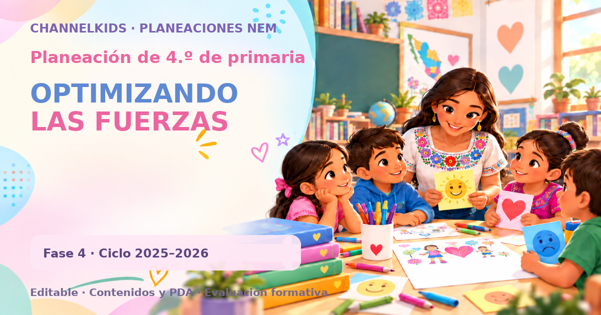 Planeación de cuarto grado: OPTIMIZANDO LAS FUERZAS