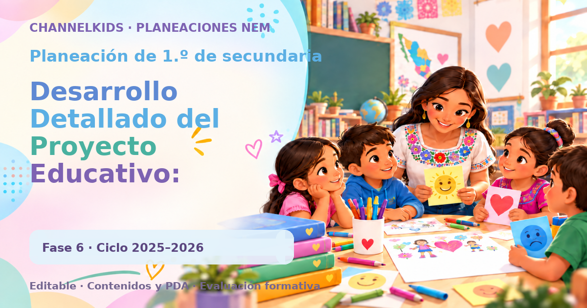Planeación de primer grado de secundaria: Desarrollo Detallado del Proyecto Educativo: Diversas Formas de Expresión