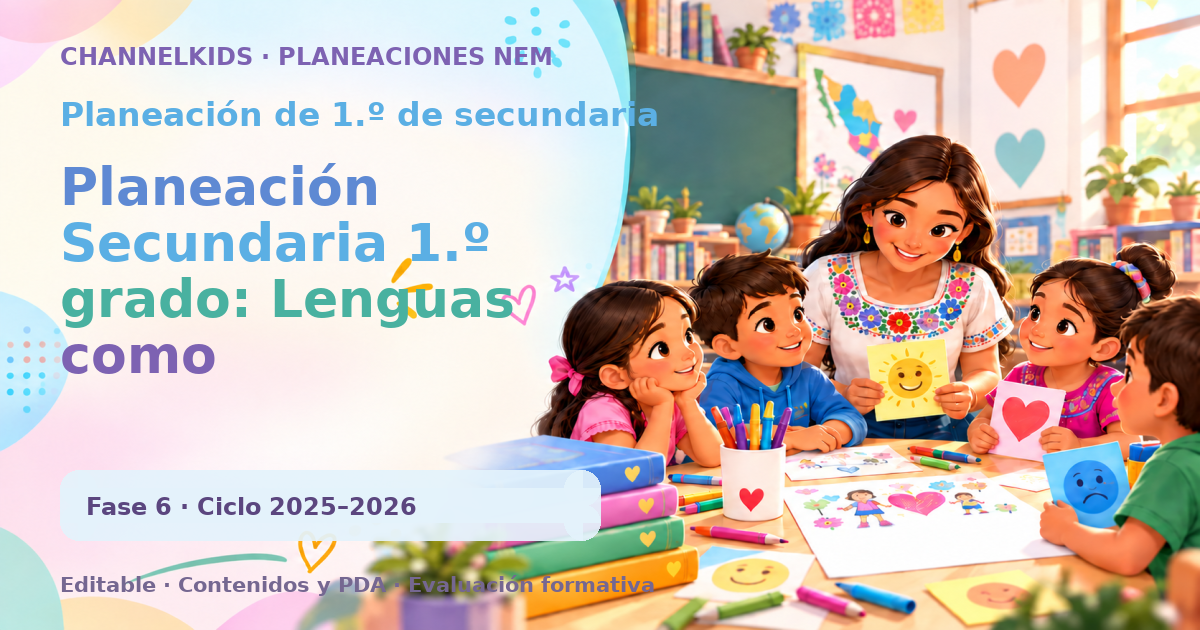 Planeación de primer grado de secundaria: Planeación Secundaria 1.º grado: Lenguas como Manifestación de Identidad y Pertenencia