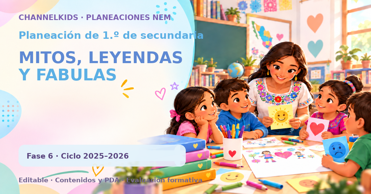 Planeación de primer grado de secundaria: MITOS, LEYENDAS Y FABULAS