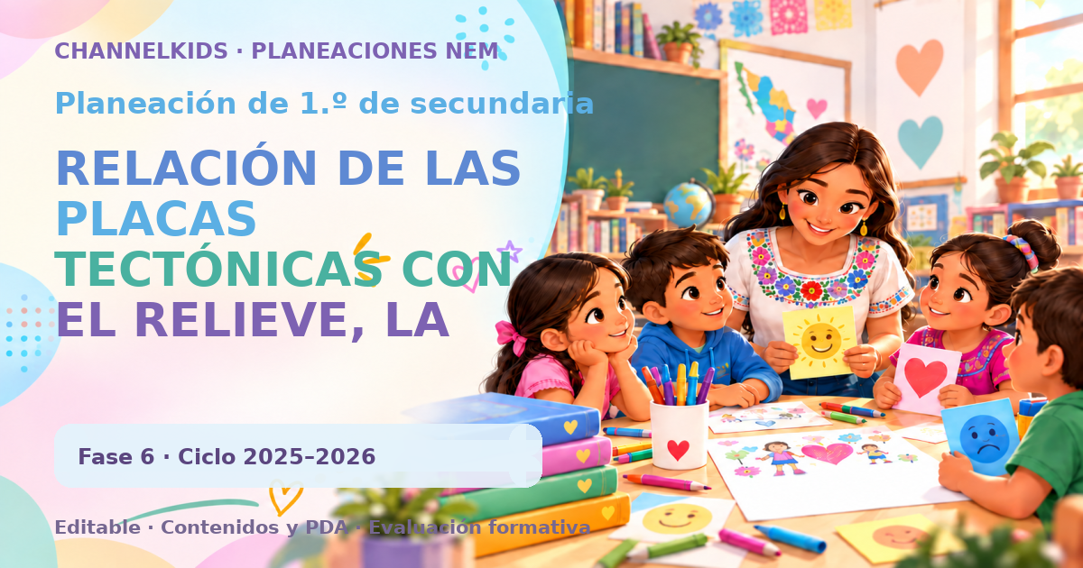 Planeación de primer grado de secundaria: RELACIÓN DE LAS PLACAS TECTÓNICAS CON EL RELIEVE, LA SISMICIDAD Y EL VULCANISMO
