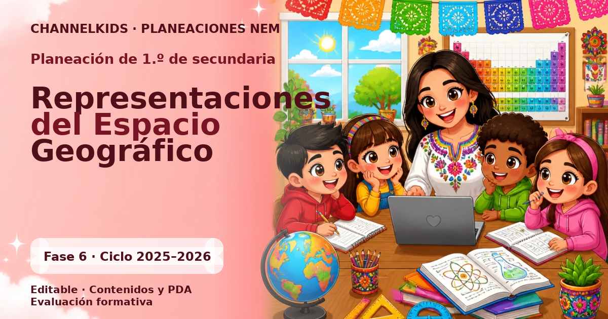 Planeación de primer grado de secundaria: Representaciones del Espacio Geográfico