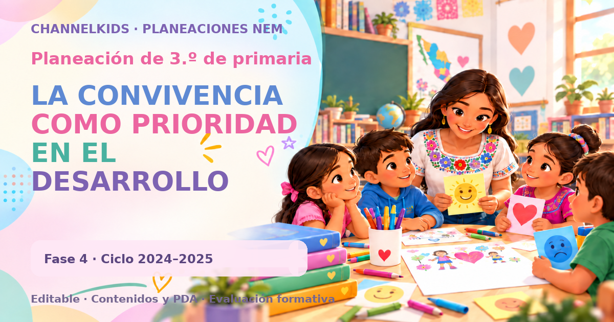 Planeación de tercer grado: LA CONVIVENCIA COMO PRIORIDAD EN EL DESARROLLO INTEGRAL DE LOS NIÑOS Y LAS NIÑAS
