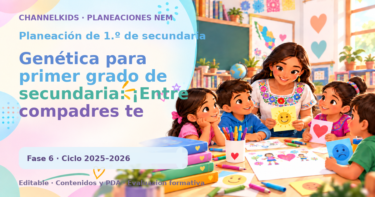 Planeación de primer grado de secundaria: Genética para primer grado de secundaria: ¡Entre compadres te veas! (Mensual, 20 días)