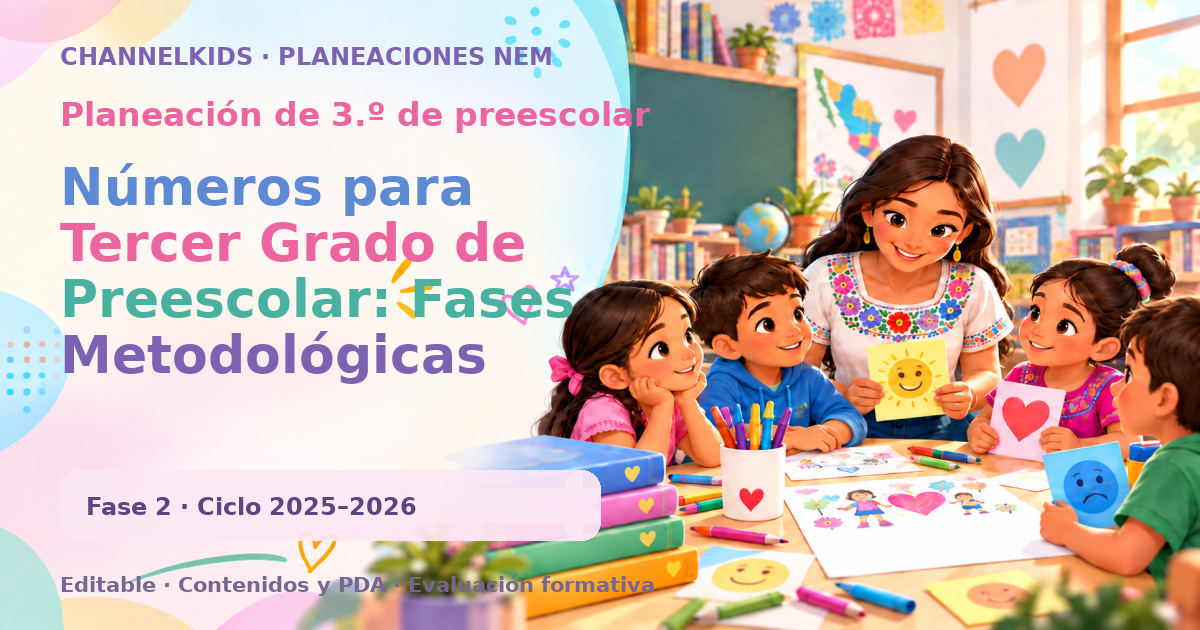 Planeación de tercer grado de preescolar: Números para Tercer Grado de Preescolar: Fases Metodológicas para un Aprendizaje Divertido