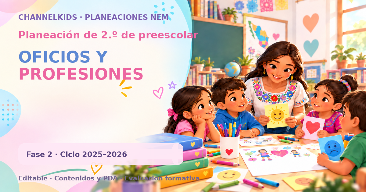 Planeación de segundo grado de preescolar: OFICIOS Y PROFESIONES