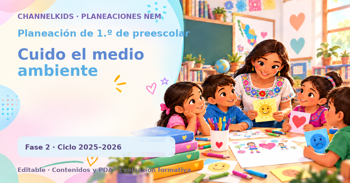 Planeación de primer grado de preescolar: Cuido el medio ambiente