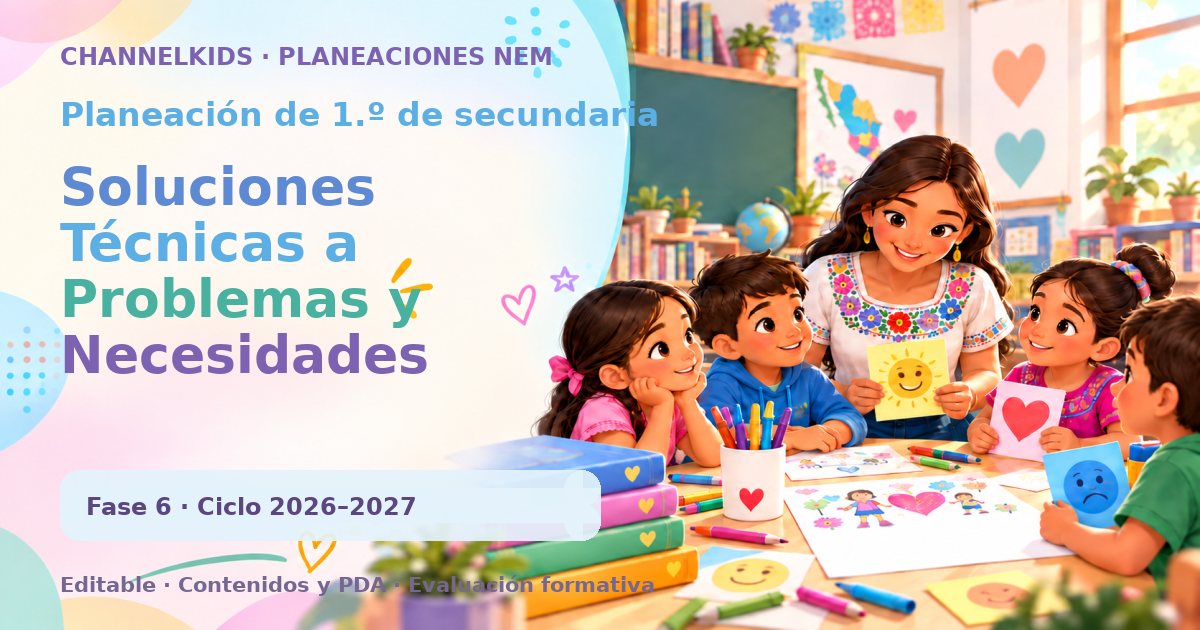 Planeación de primer grado de secundaria: Soluciones Técnicas a Problemas y Necesidades Comunitarias