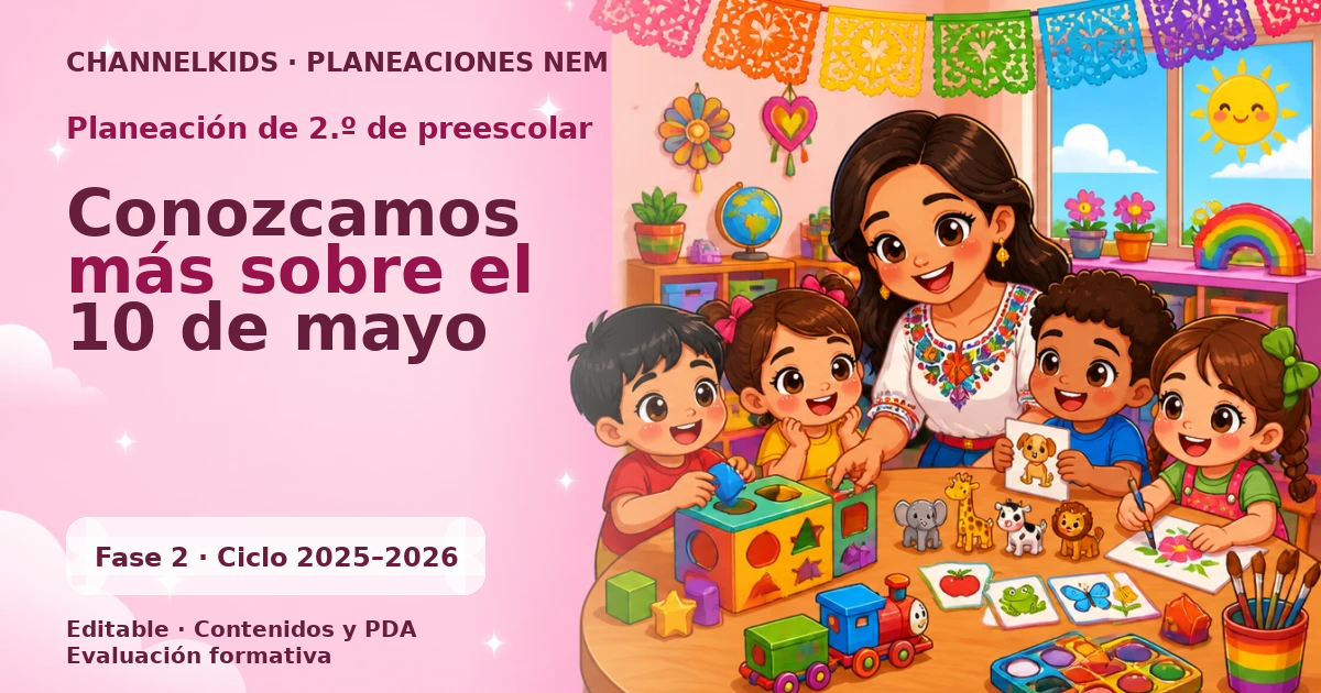 Planeación Didáctica para Segundo Grado de Preescolar: Celebrando el 10 de Mayo en 5 Días