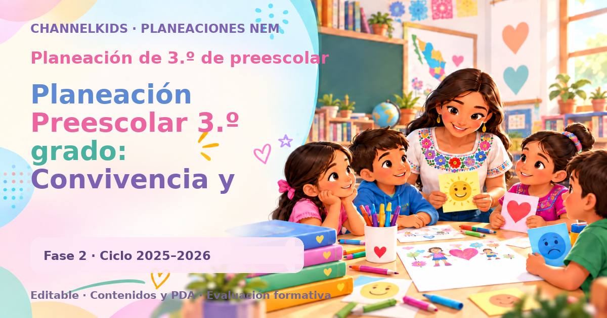 Planeación de tercer grado de preescolar: Planeación Preescolar 3.º grado: Convivencia y aprendizaje en armonía