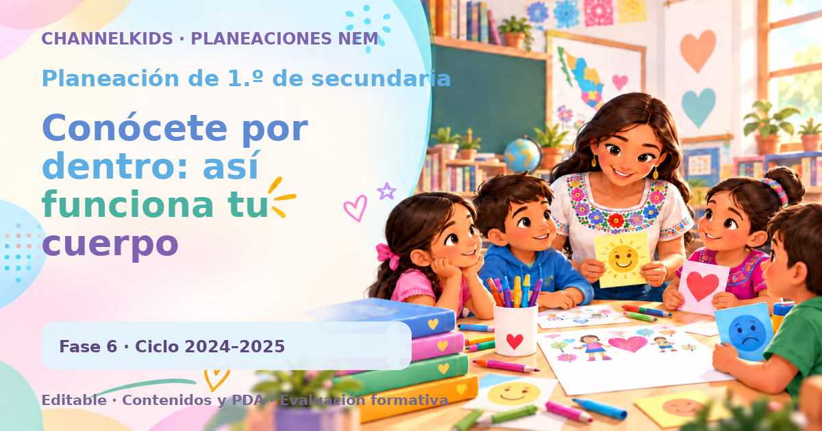 Planeación de primer grado de secundaria: Conócete por dentro: así funciona tu cuerpo