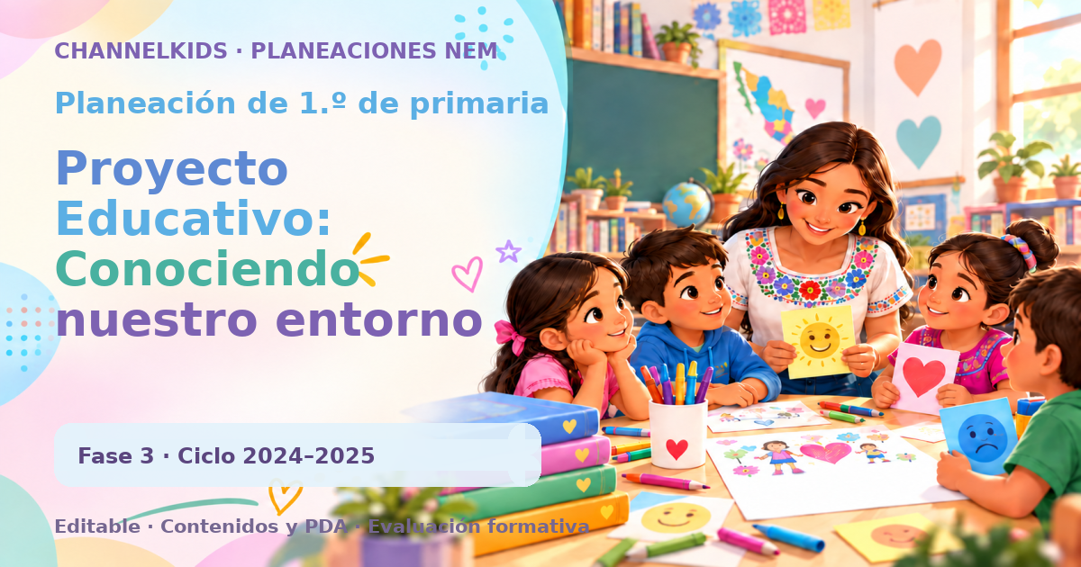 Planeación de primer grado: Proyecto Educativo: Conociendo nuestro entorno