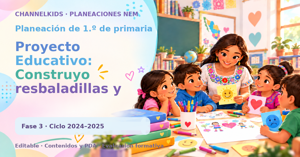 Planeación de primer grado: Proyecto Educativo: Construyo resbaladillas y rampas seguras (252-265)