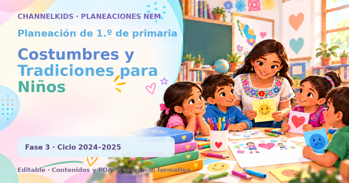 Planeación de primer grado: Costumbres y Tradiciones para Niños