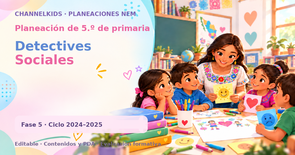 Planeación de quinto grado: Detectives Sociales