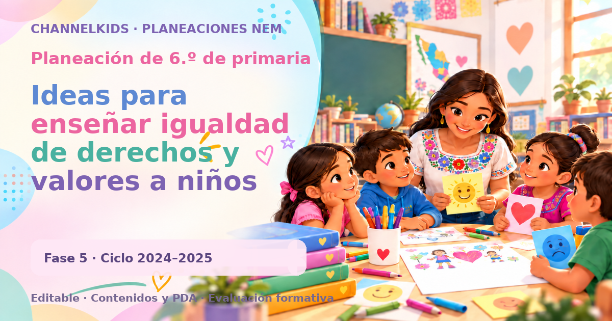 Planeación de sexto grado: Ideas para enseñar igualdad de derechos y valores a niños