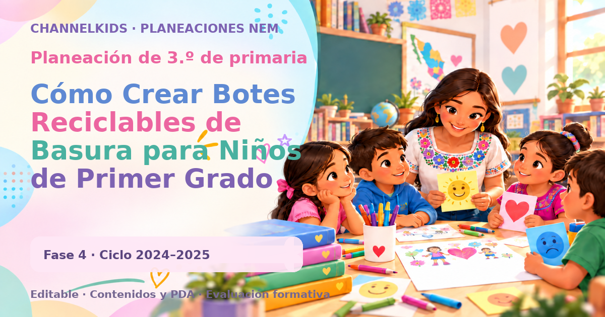 Planeación de tercer grado: Cómo Crear Botes Reciclables de Basura para Niños de Primer Grado