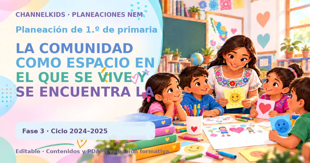 Planeación de primer grado: LA COMUNIDAD COMO ESPACIO EN EL QUE SE VIVE Y SE ENCUENTRA LA ESCUELA