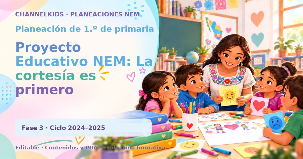 Planeación de primer grado: Proyecto Educativo NEM: La cortesía es primero