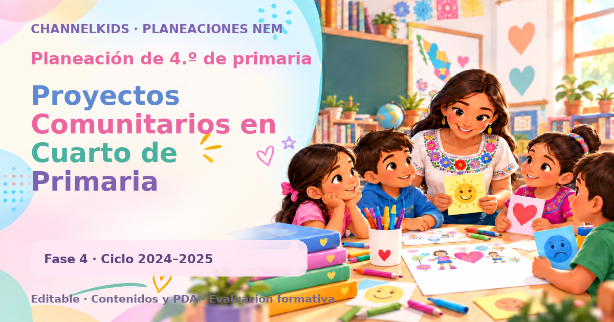 Planeación de cuarto grado: Proyectos Comunitarios en Cuarto de Primaria