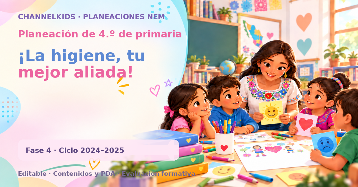 Planeación de cuarto grado: ¡La higiene, tu mejor aliada!
