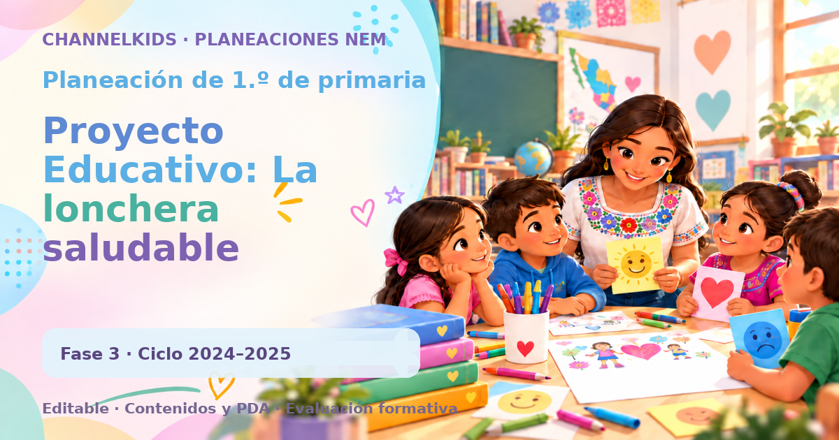 Planeación de primer grado: Proyecto Educativo: La lonchera saludable