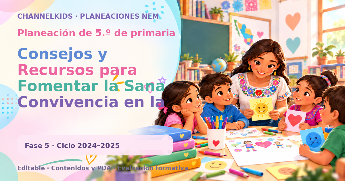 Planeación de quinto grado: Consejos y Recursos para Fomentar la Sana Convivencia en la Educación Infantil
