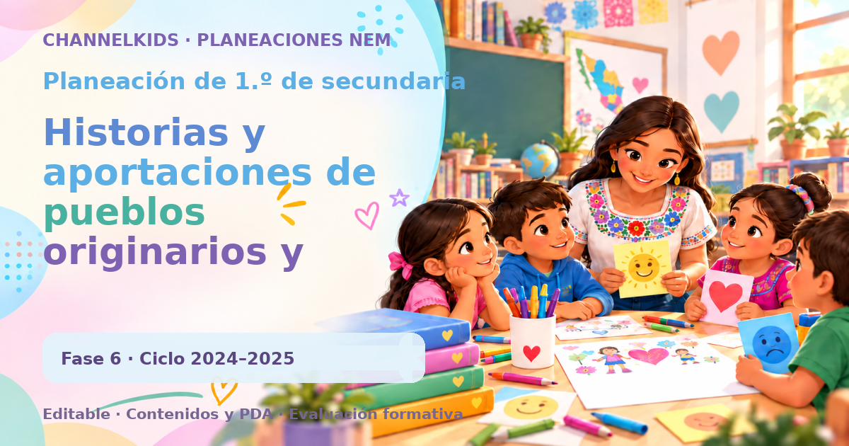 Planeación de primer grado de secundaria: Historias y aportaciones de pueblos originarios y afromexicanos a la identidad cultural de México
