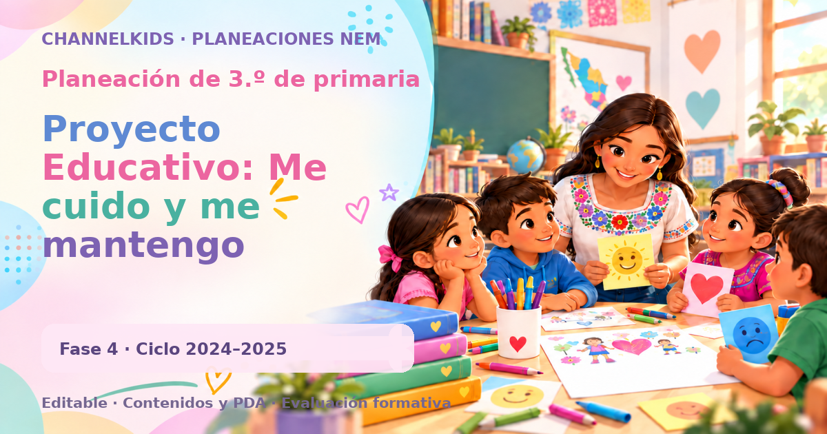 Planeación de tercer grado: Proyecto Educativo: Me cuido y me mantengo saludable
