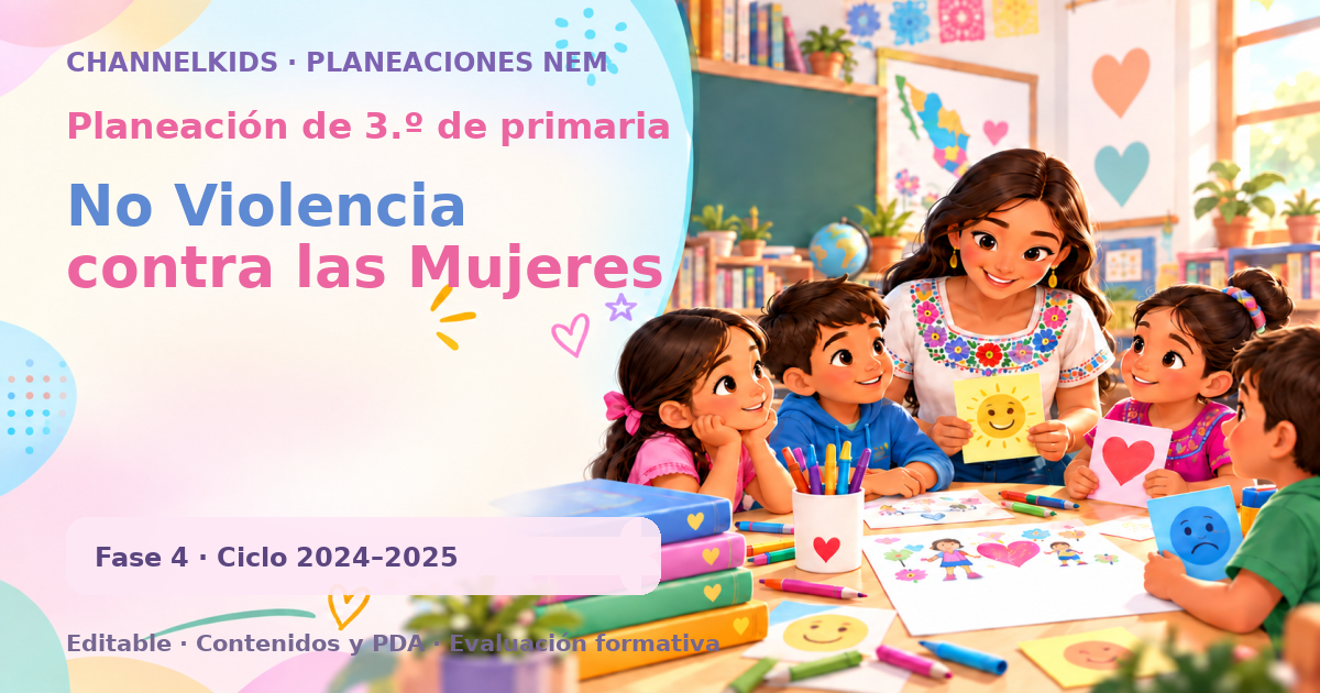 Planeación de tercer grado: No Violencia contra las Mujeres
