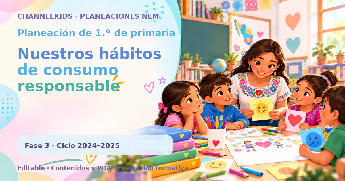 Planeación de primer grado: Nuestros hábitos de consumo responsable