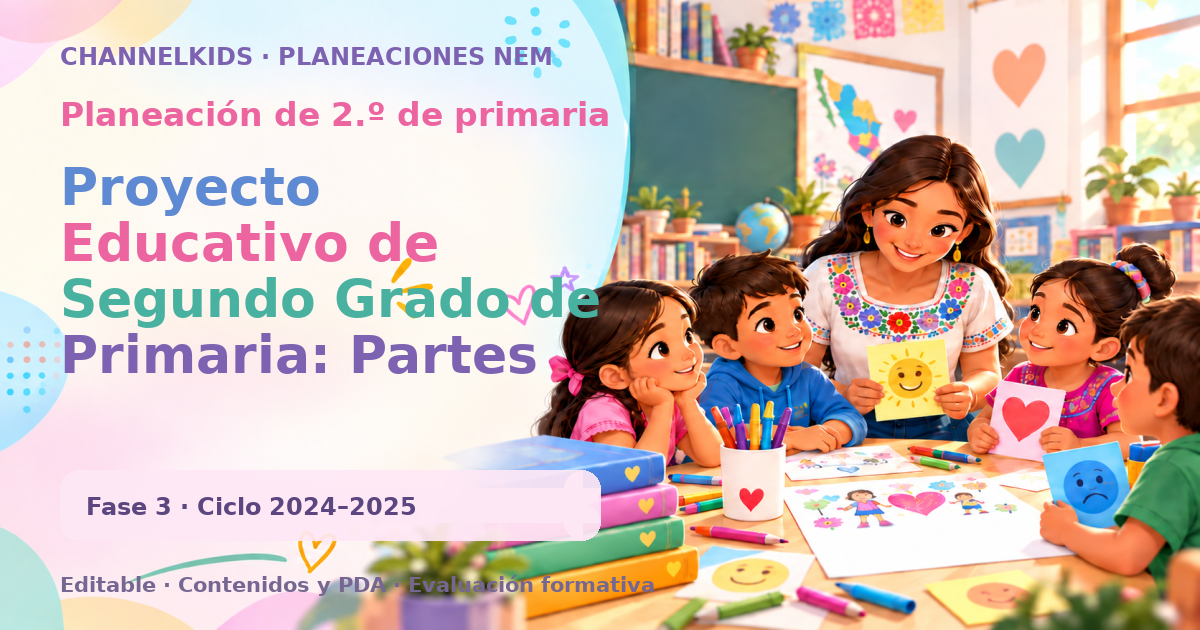 Planeación de segundo grado: Proyecto Educativo de Segundo Grado de Primaria: Partes de un cuento