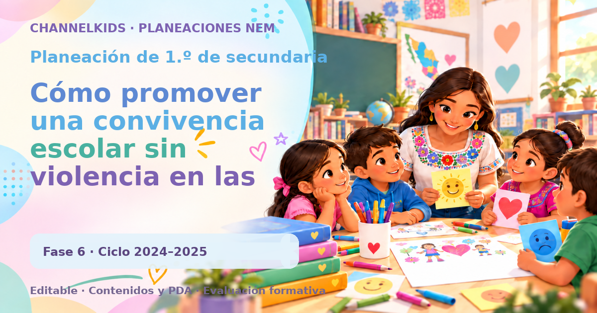 Planeación de primer grado de secundaria: Cómo promover una convivencia escolar sin violencia en las aulas