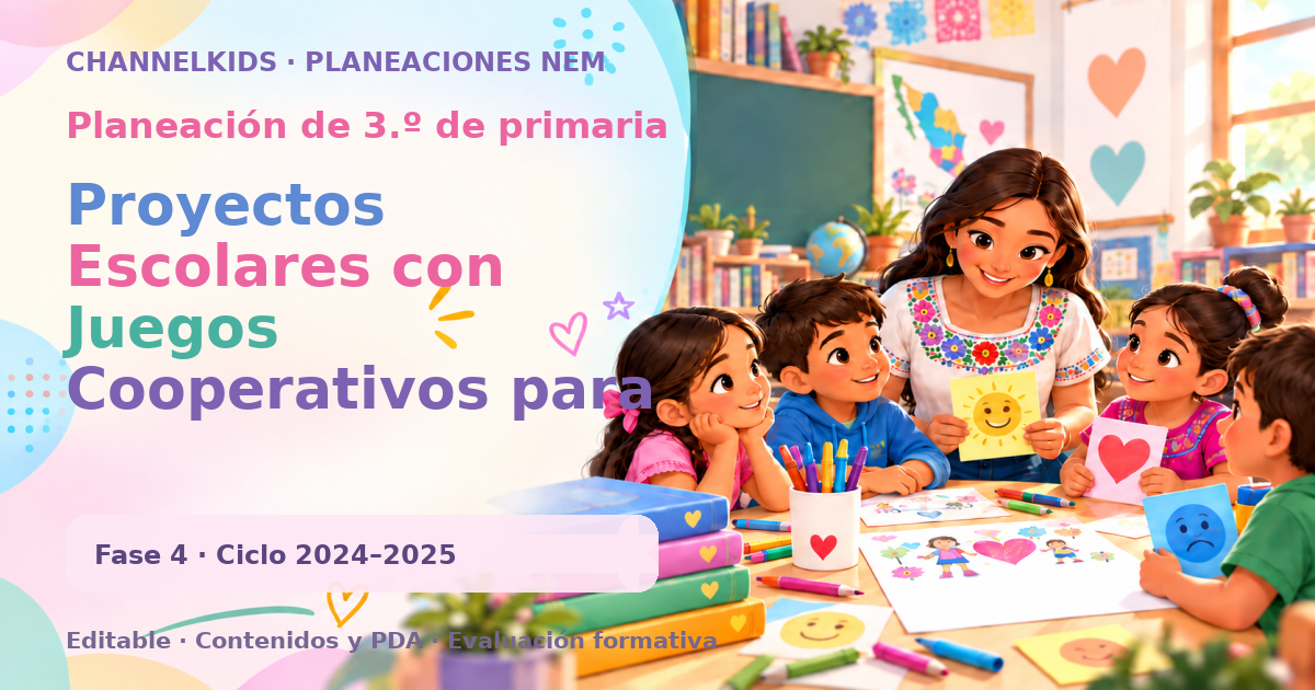 Planeación de tercer grado: Proyectos Escolares con Juegos Cooperativos para Tercer Grado