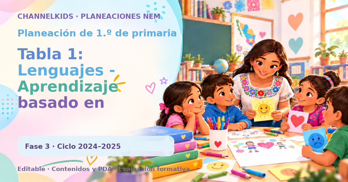 Planeación de primer grado: Tabla 1: Lenguajes - Aprendizaje basado en proyectos comunitarios
