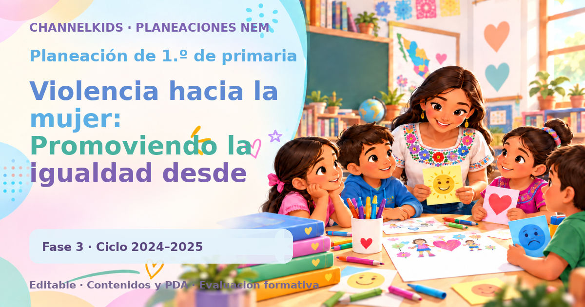 Planeación de primer grado: Violencia hacia la mujer: Promoviendo la igualdad desde temprana edad