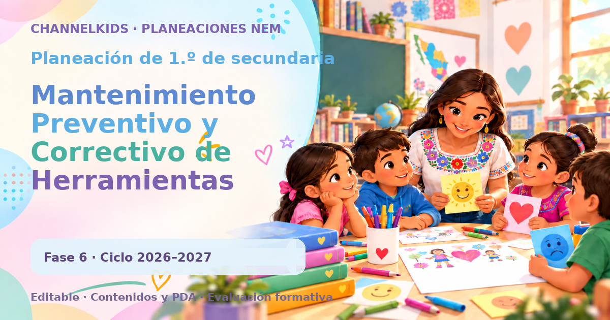Planeación Didáctica Semanal: Mantenimiento Preventivo y Correctivo de Herramientas Agrícolas para Primer Grado de Secundaria